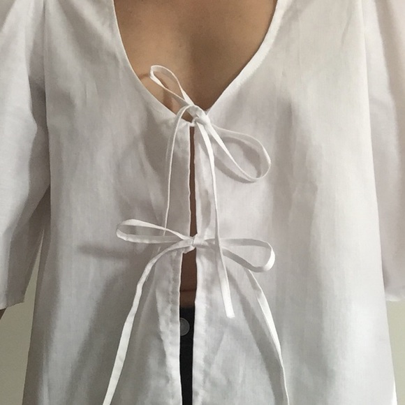 maison cleo tie top white classic - Picture 4 of 7